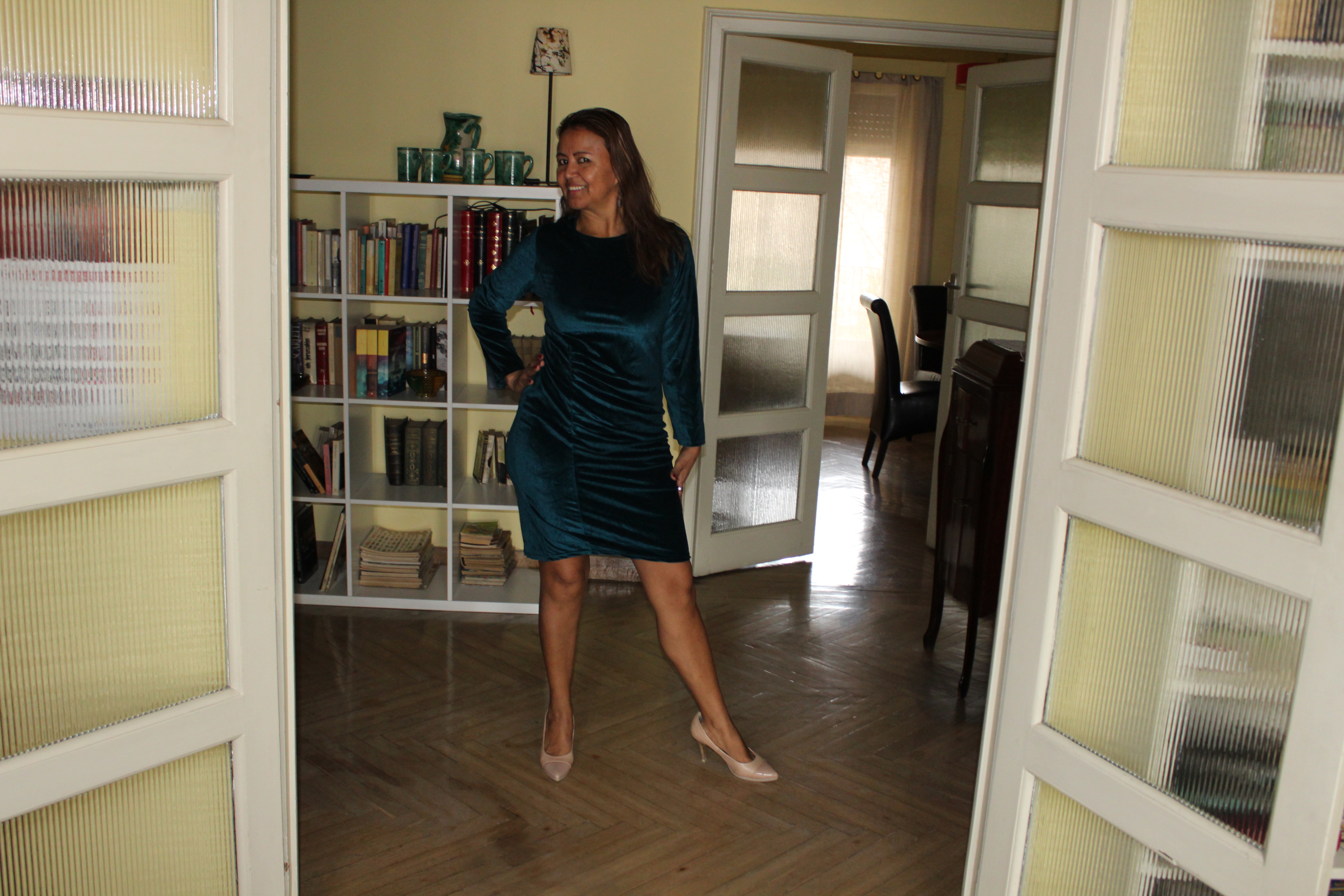 Vestido terciopelo azul