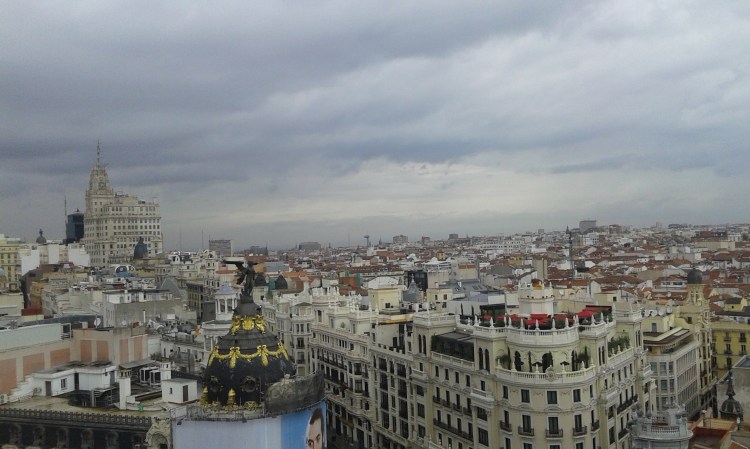 Madrid vista desde la azotea del círculo de Bellas Artes.