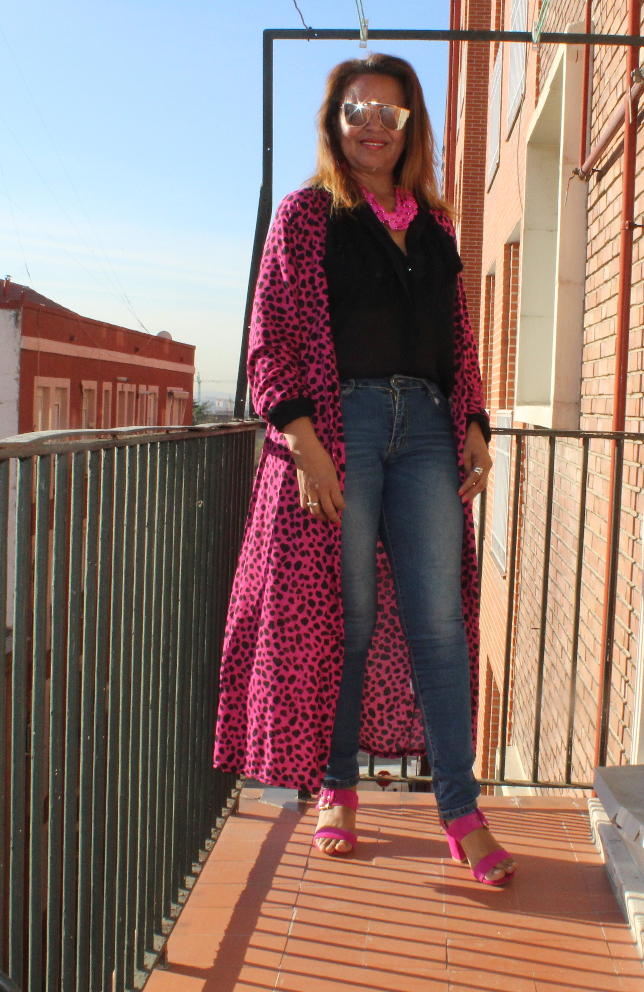 Vestido Kimono Fucsia