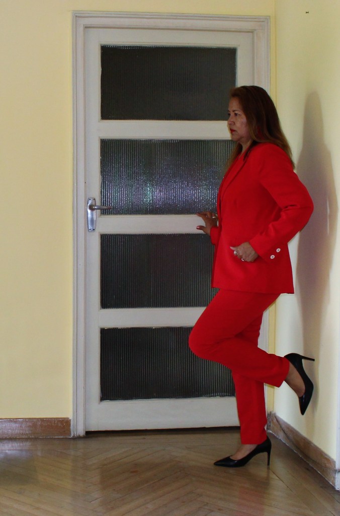 Conjunto sastre mujer rojo