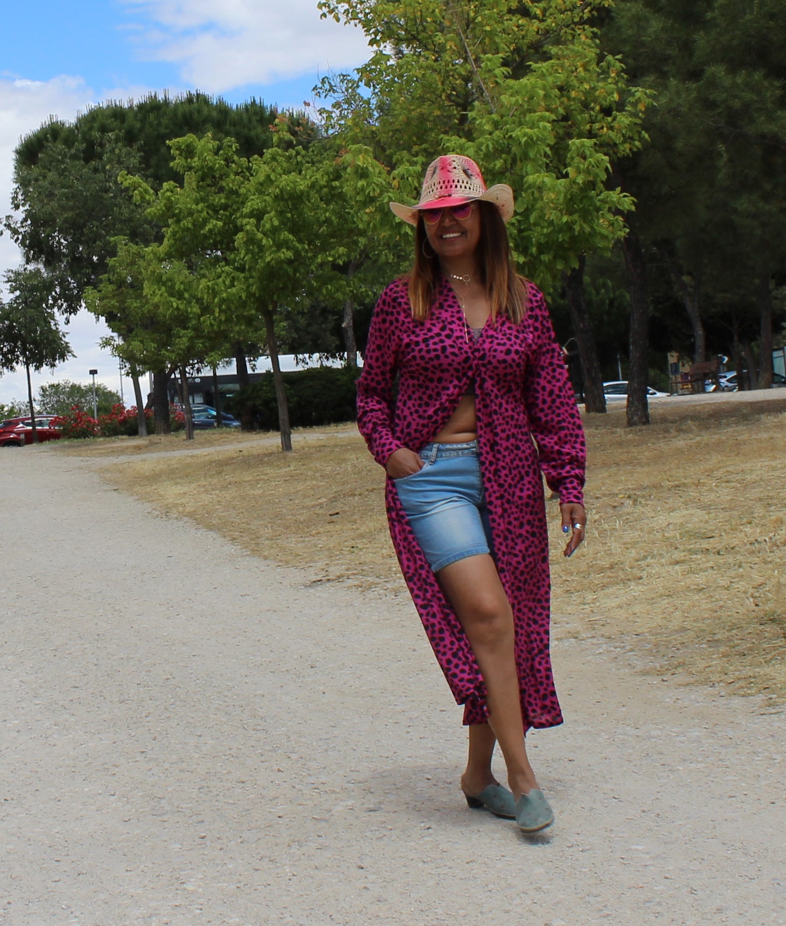 Kimono fantasía rosa