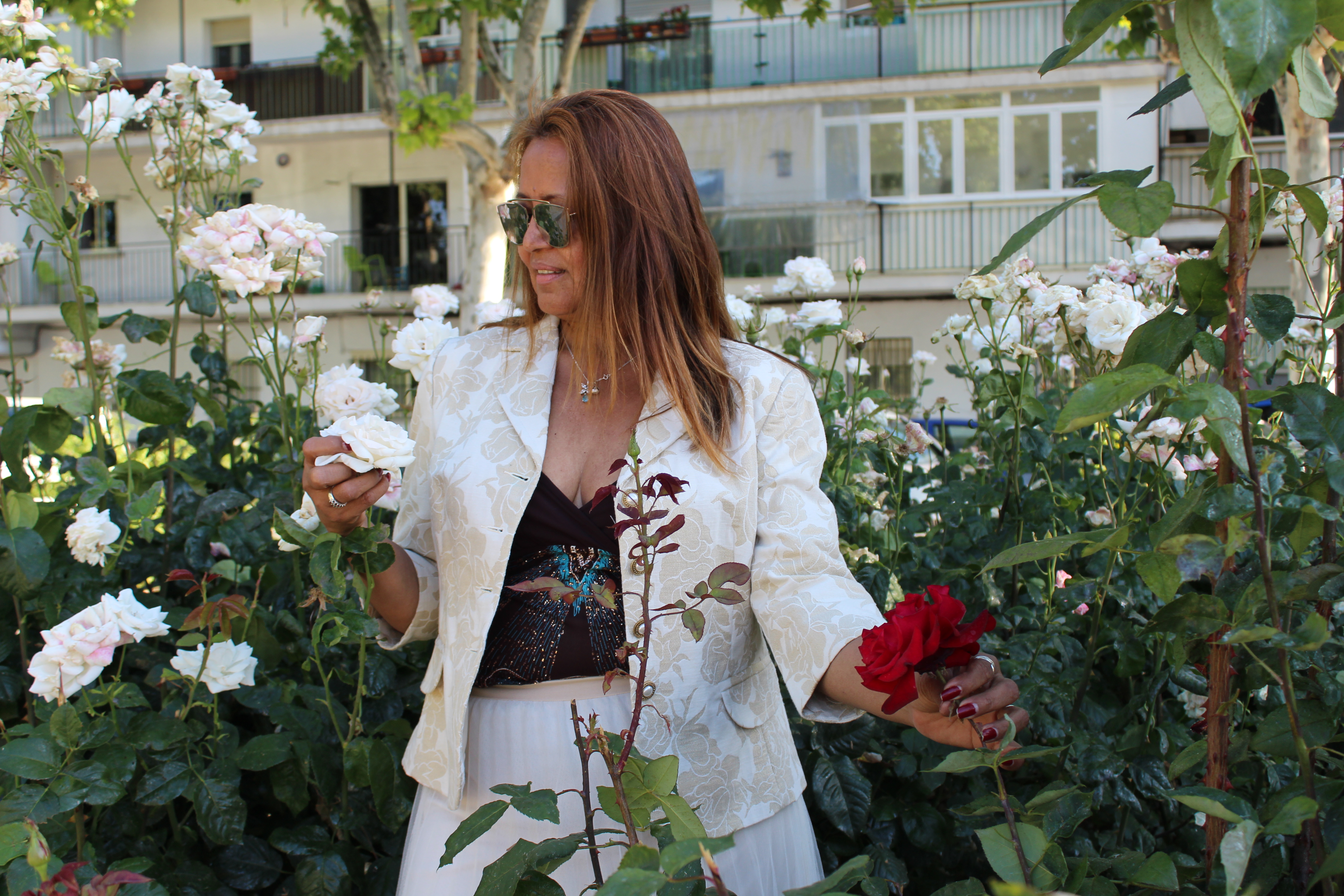 Chaqueta corta beiges