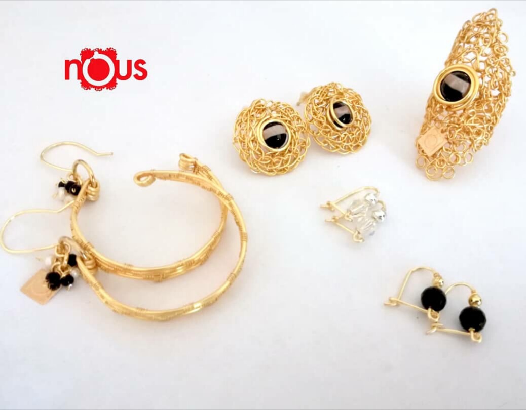 Juego de joyas en baño de oro.