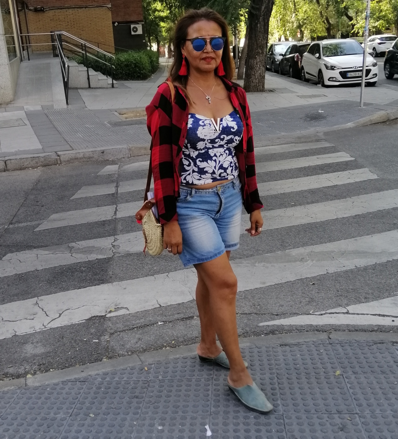 Camisa escocesa roja