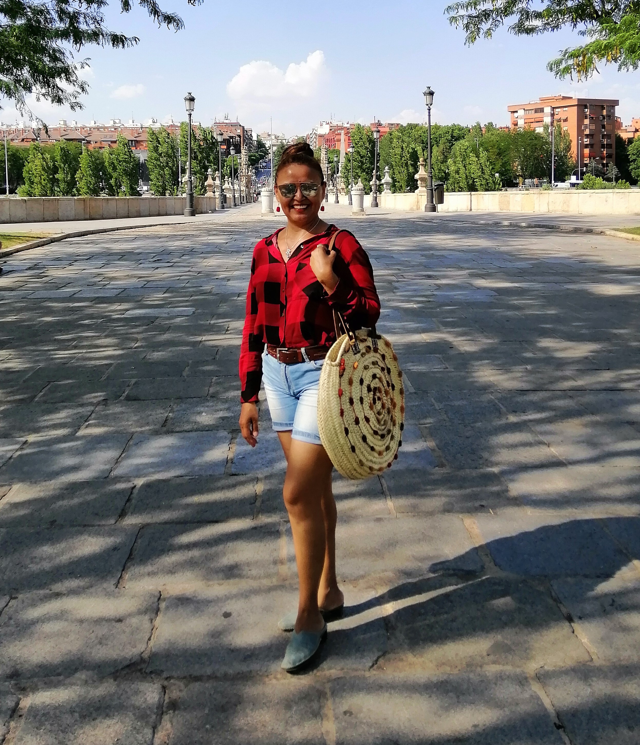 Camisa escocesa roja