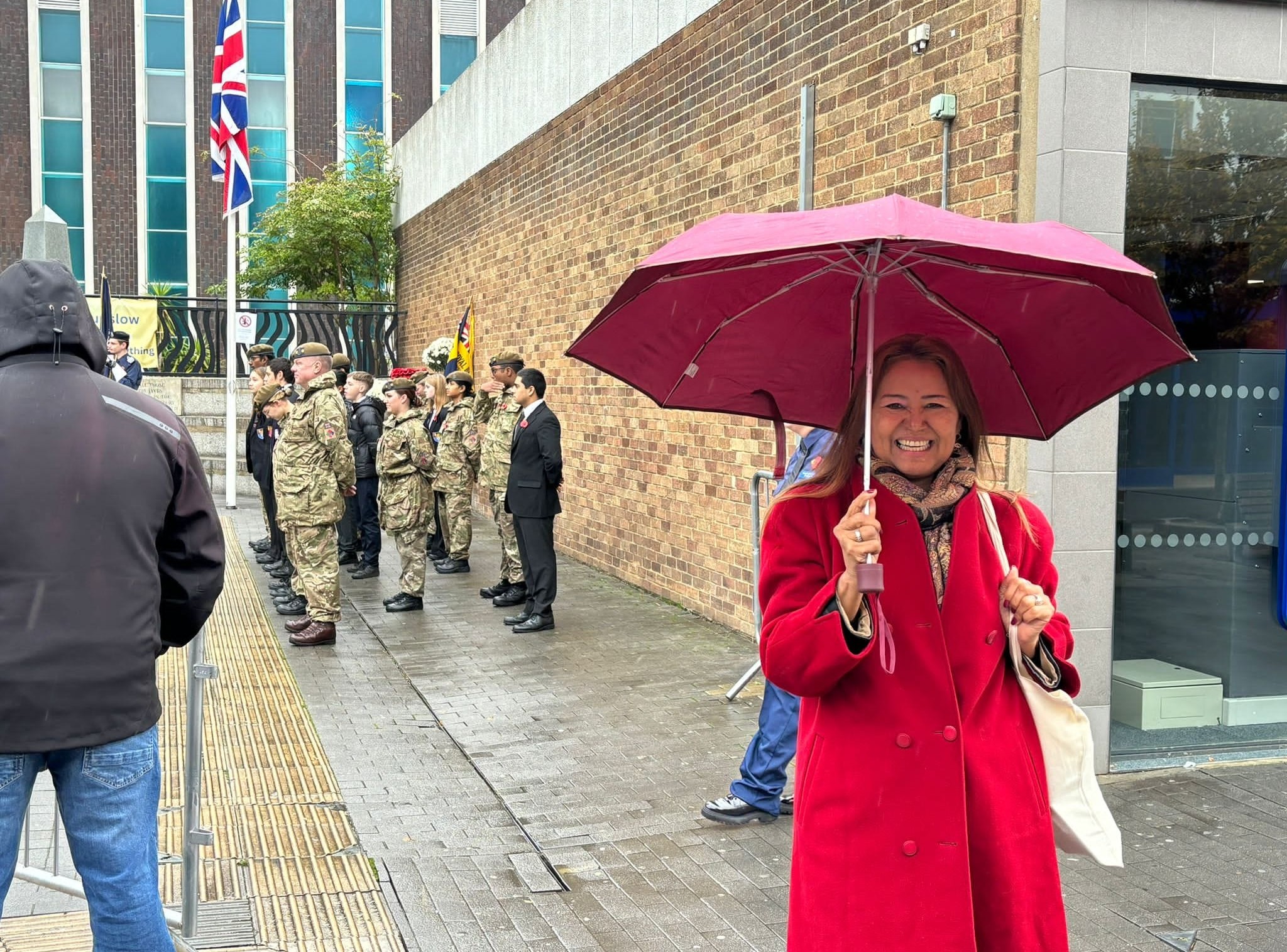 Abrigo Rojo burdeo mujer