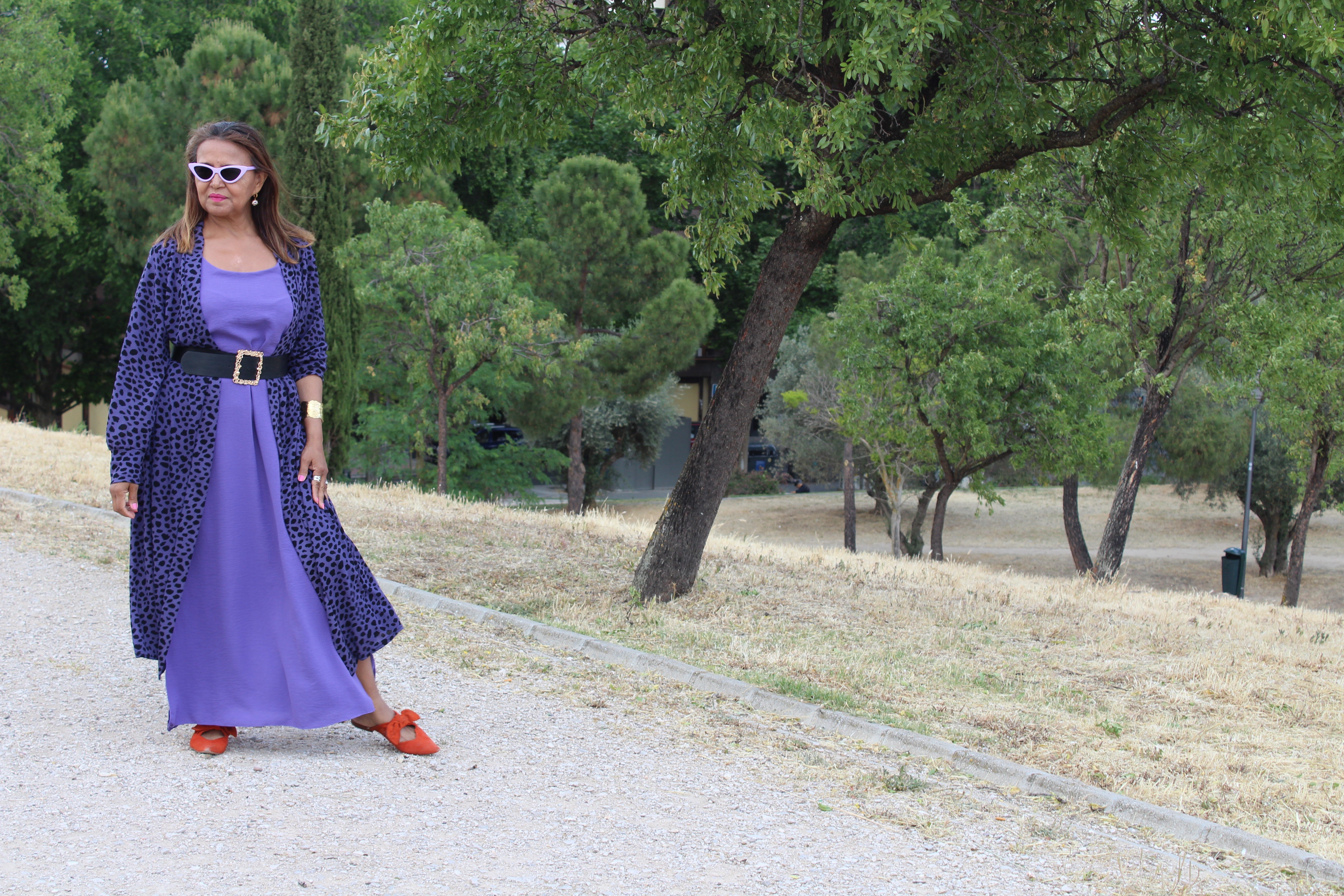 Vestido largo morado