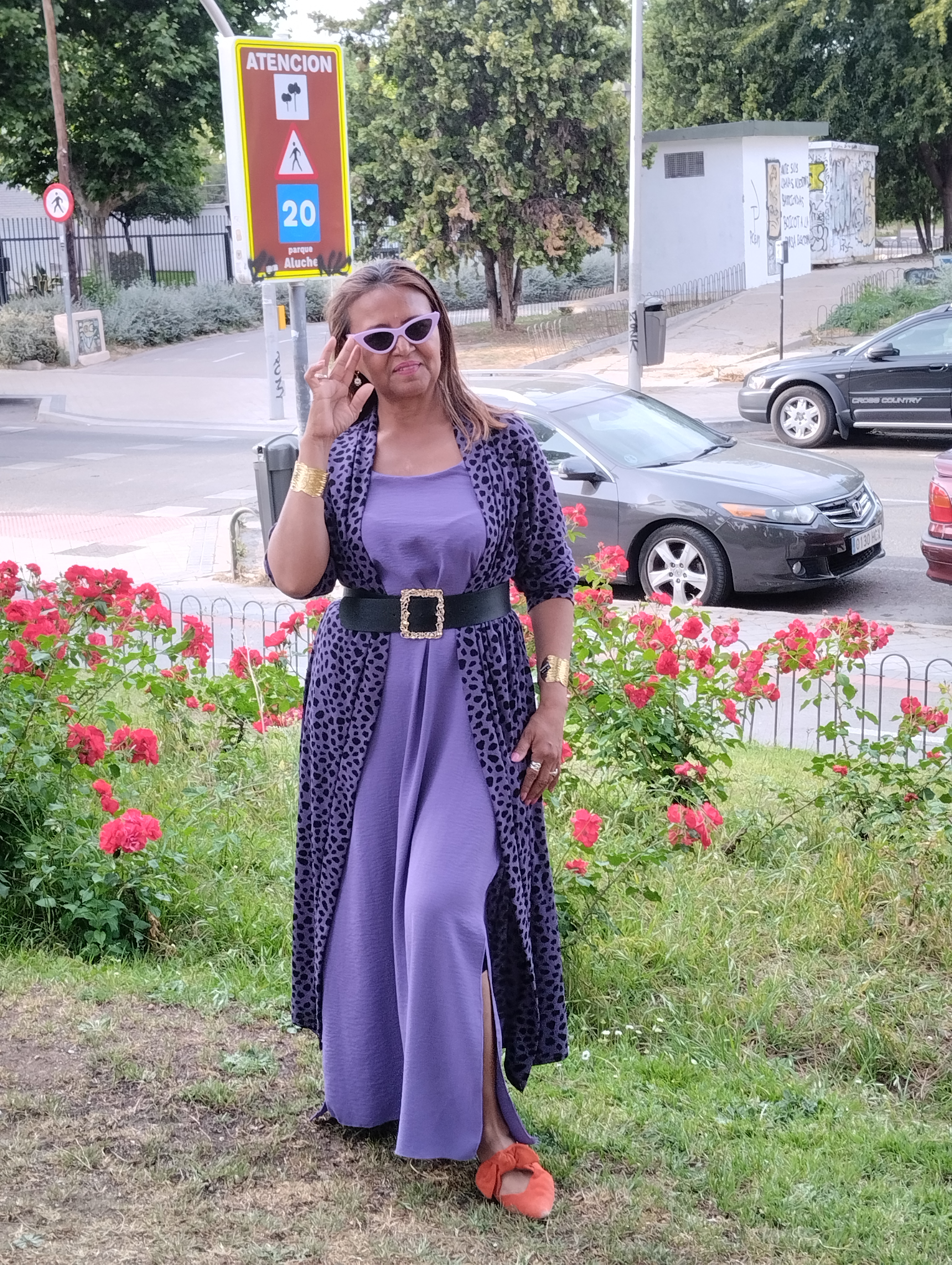 Vestido largo morado