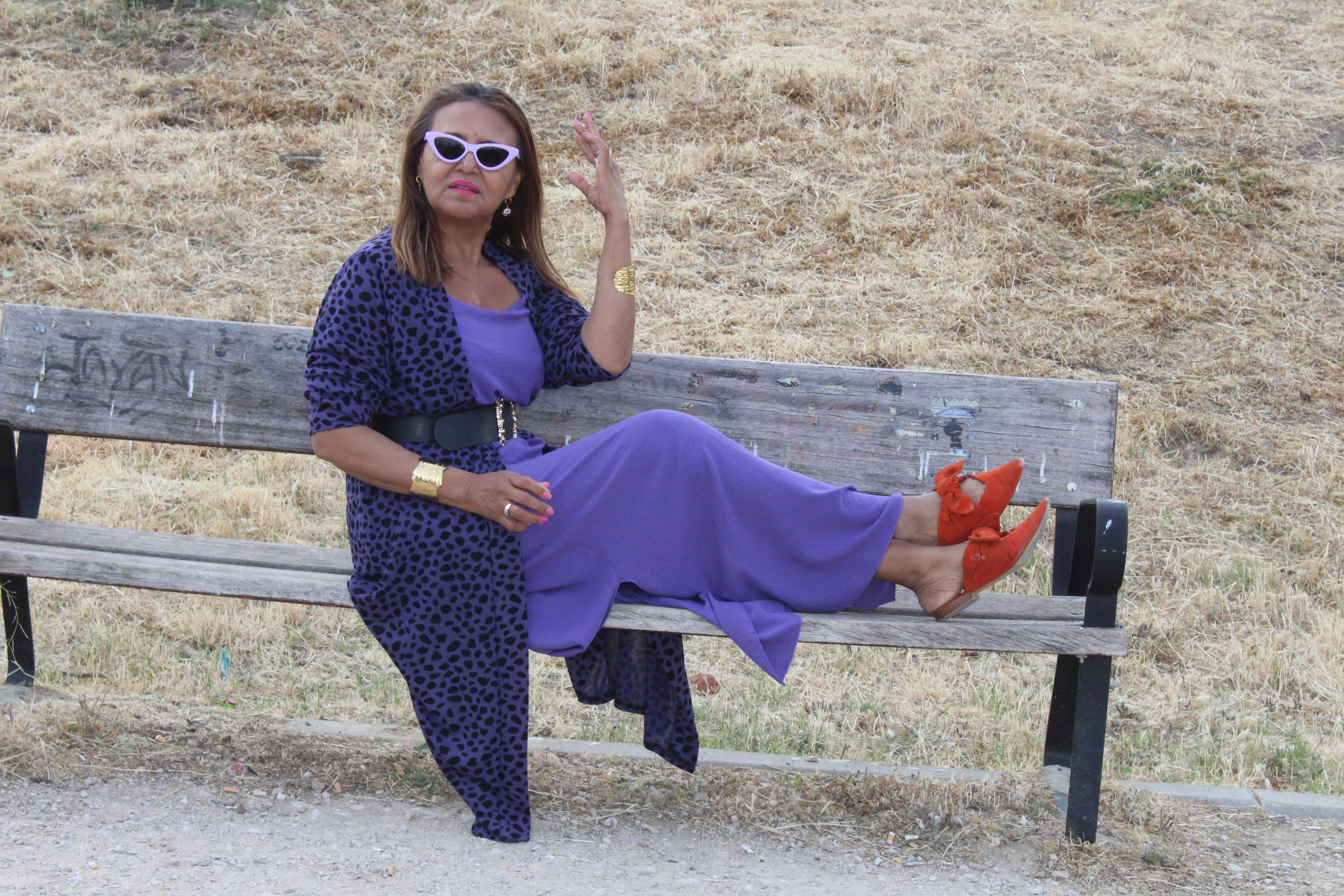 Vestido largo morado