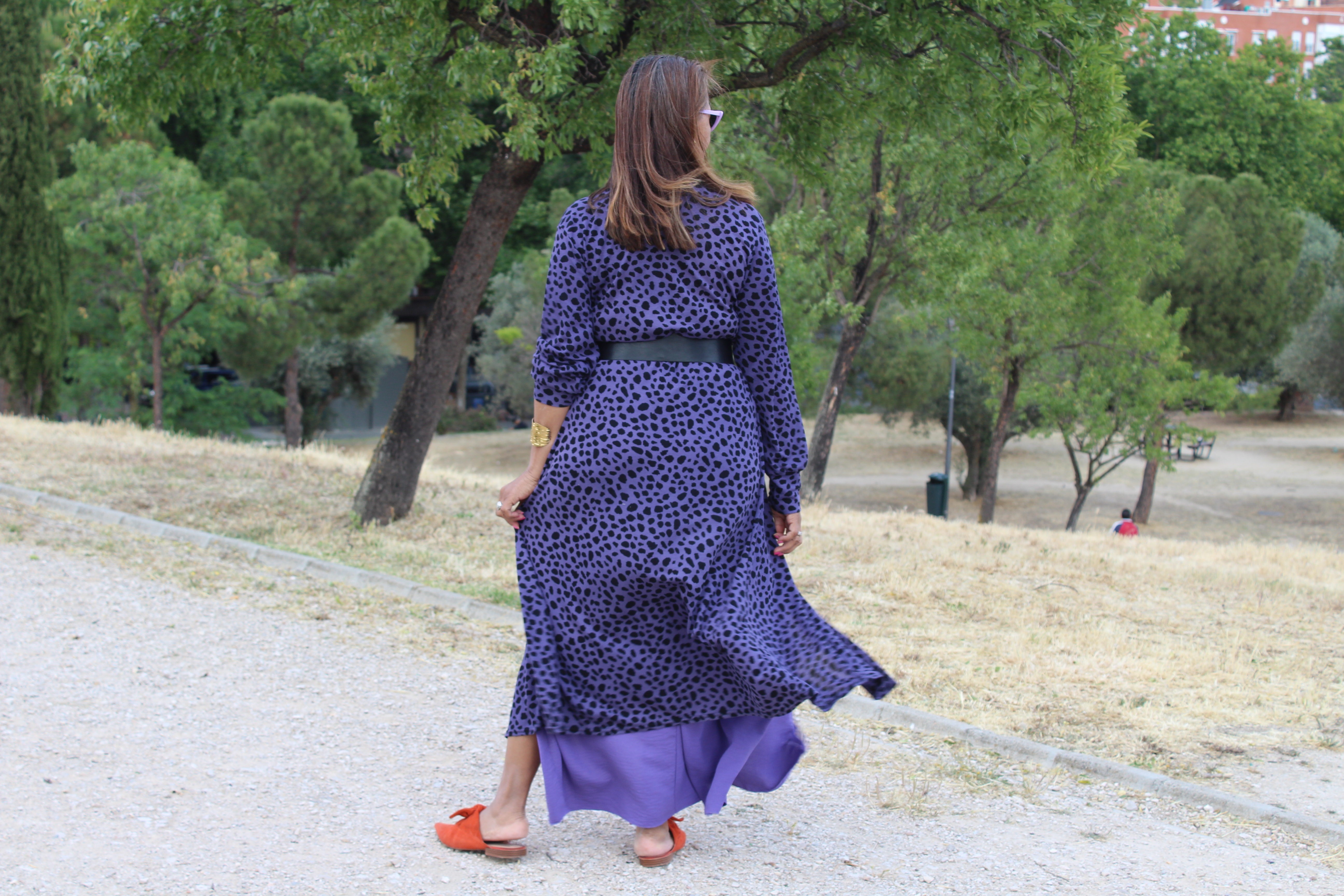 Vestido largo morado