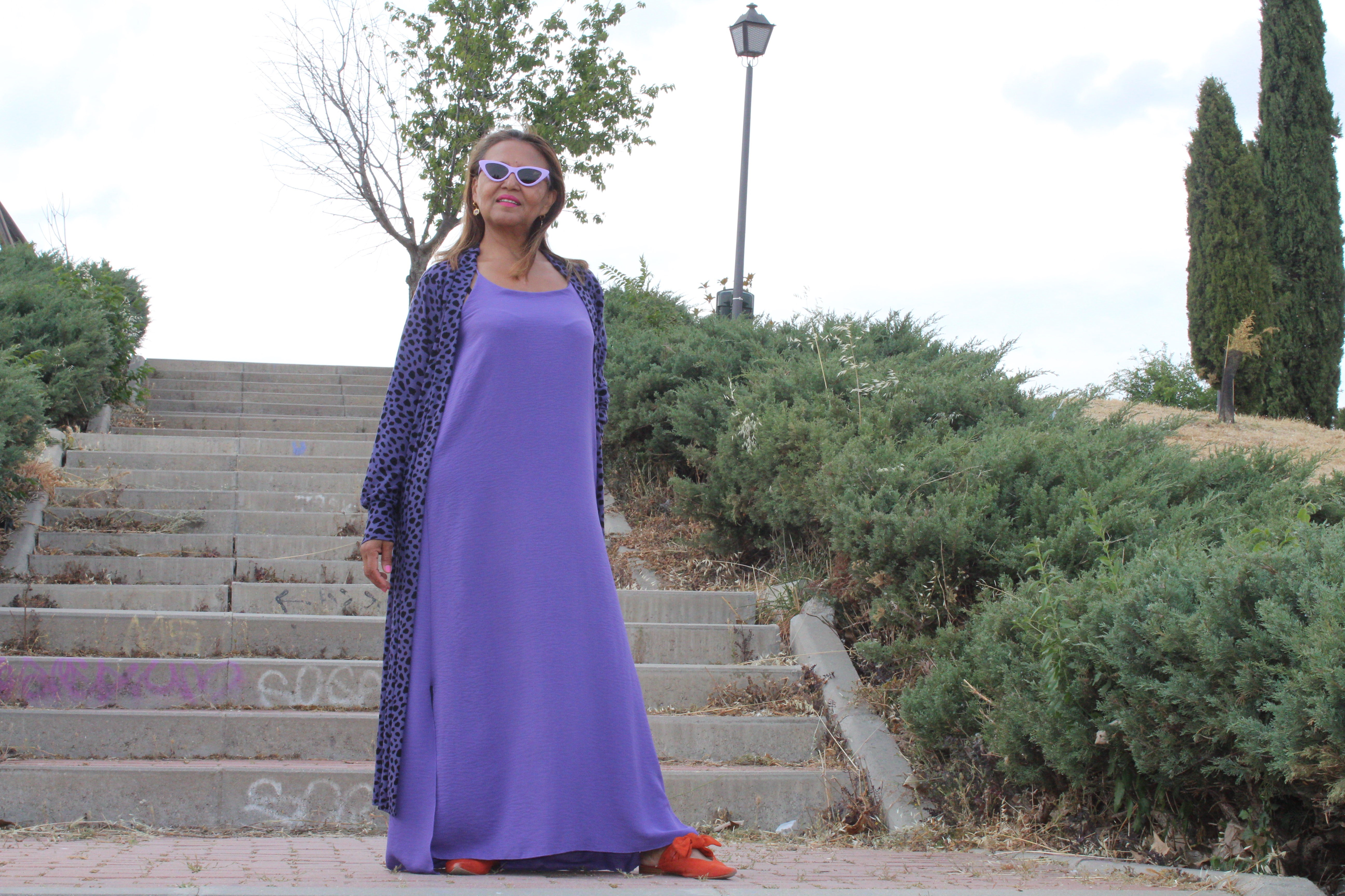Vestido fluido morado