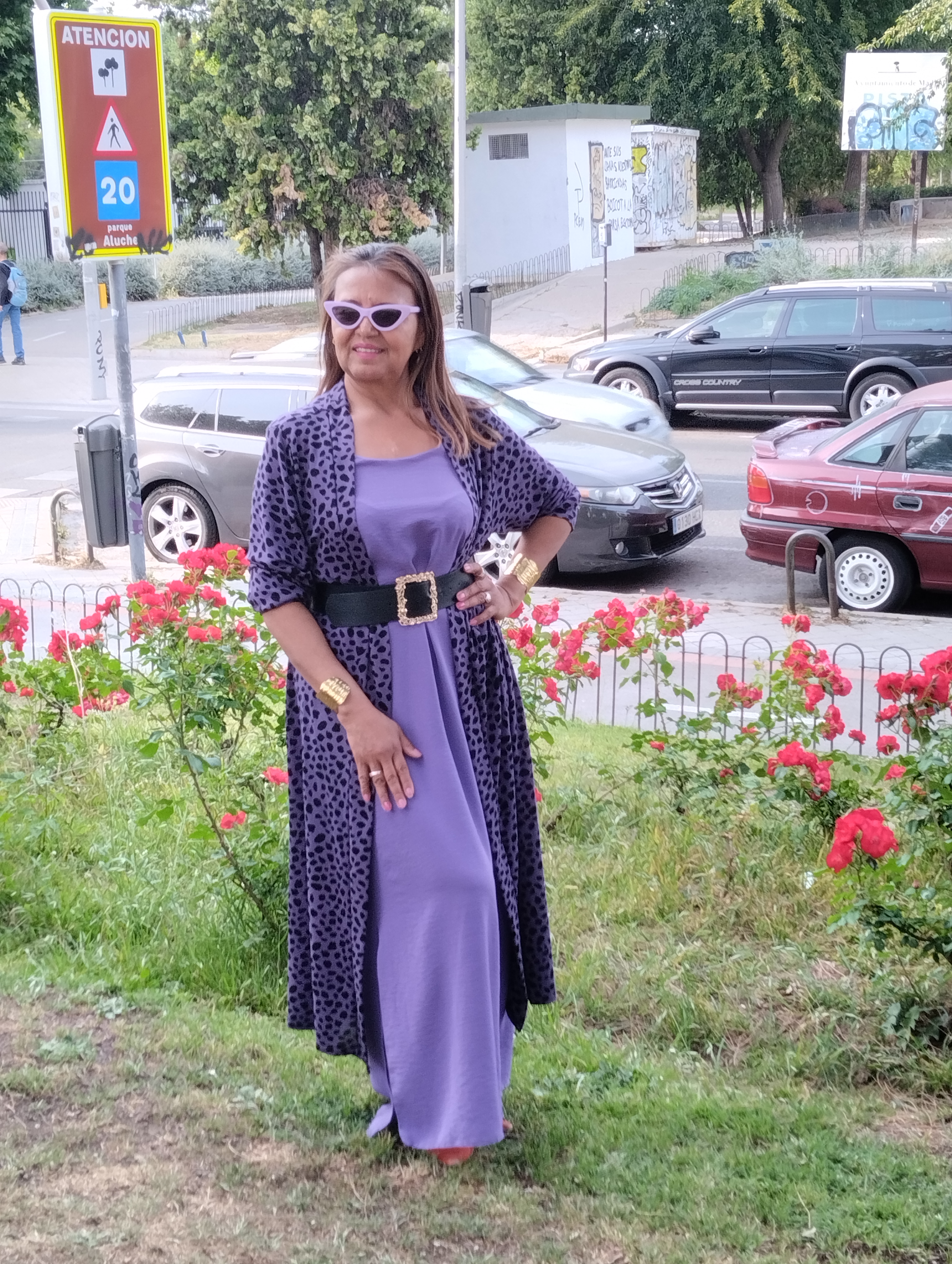 Vestido largo morado